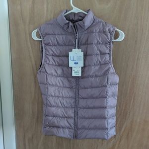 Uniqlo lavender down vest NWT